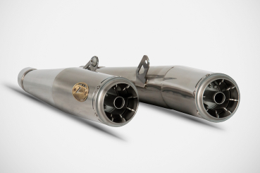 Zard Moto Guzzi V7 850, built 2021-2023, slip-on 2-2 stainless steel polished, ECE